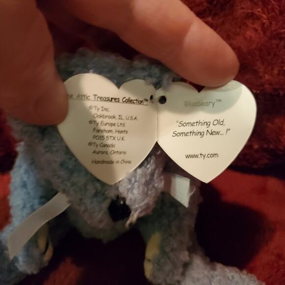 Ty Attic Treasure - BLUEBEARY the Bear - Picture 3 of 4